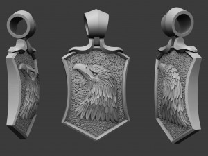 eagle pendant Model Cetak 3D