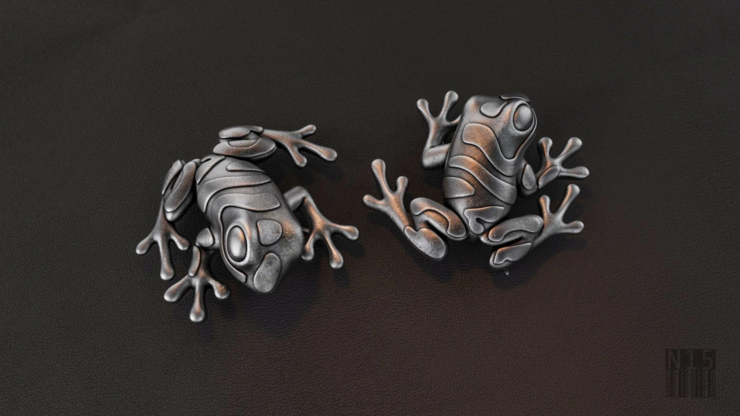 frog brooch 3D Print Model .c4d .max .obj .3ds .fbx .stl .blend 