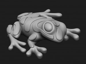 frog brooch 3D Print Model