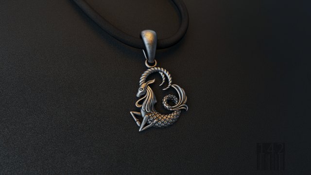 zodiac capricorn pendant 3D Druckmodell .c4d .max .obj .3ds .fbx .stl .blend