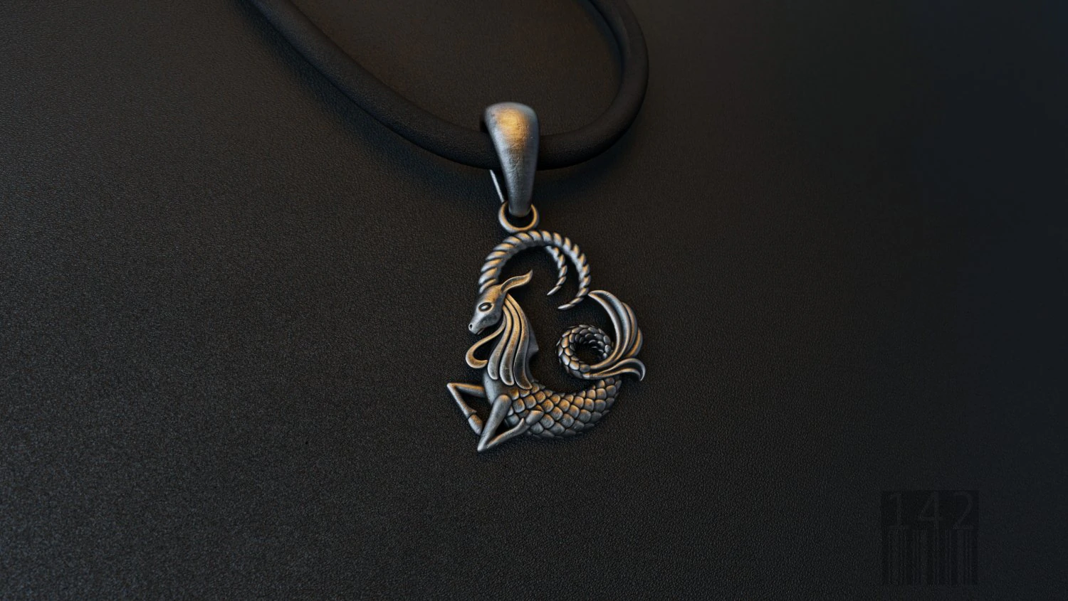 zodiac capricorn pendant 3D Print Model .c4d .max .obj .3ds .fbx .stl .blend 