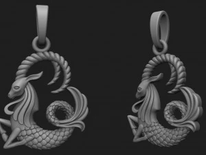 zodiac capricorn pendant 3D Print Model