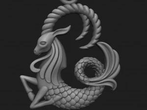zodiac capricorn pendant 3D Print Model