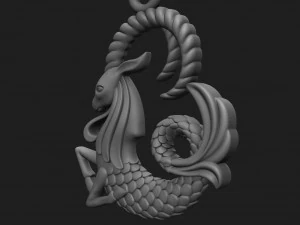 zodiac capricorn pendant 3D Print Model