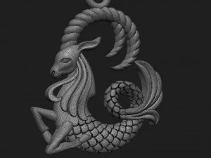 zodiac capricorn pendant 3D Print Model