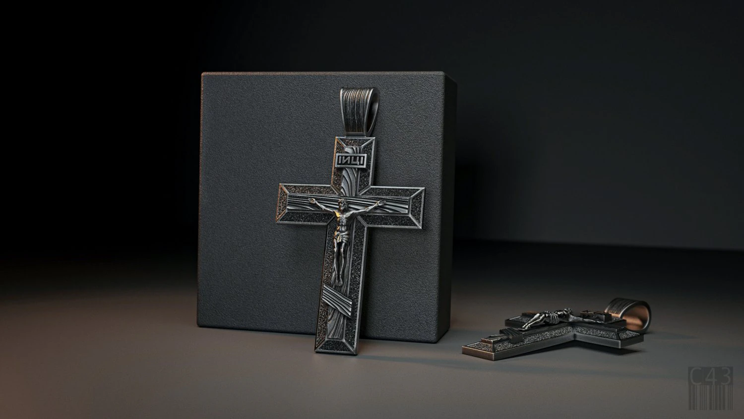 christian cross 3D Print Model .c4d .max .obj .3ds .fbx .stl .blend 