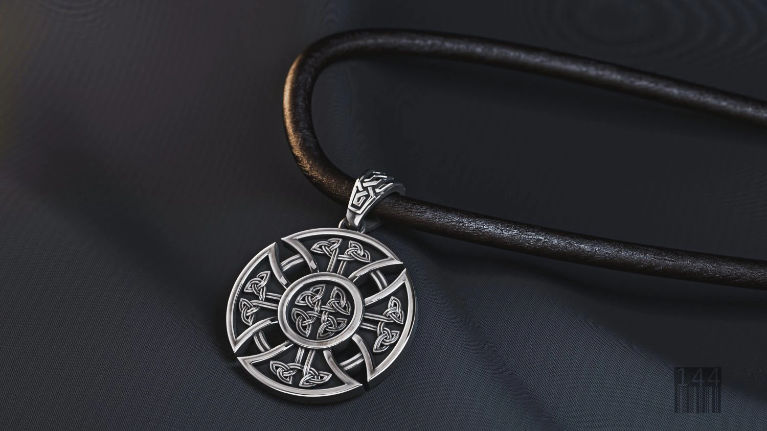 slavic-aryan equilateral cross in a circle 3D Print Model .c4d .max .obj .3ds .fbx .stl .blend 