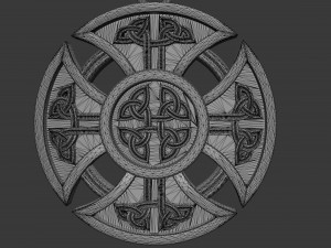 slavic-aryan equilateral cross in a circle Model do druku 3D