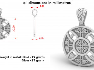 slavic-aryan equilateral cross in a circle Model do druku 3D