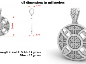 slavic-aryan equilateral cross in a circle 3D Print Model