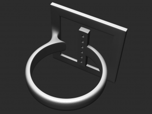 ring square with diamonds Modelo de impresión 3D
