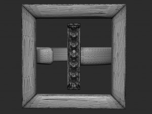 ring square with diamonds Modelo de impresión 3D