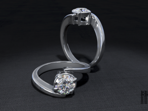 women diamond ring 3D प्रिंट मॉडल