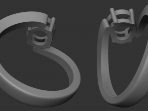 women diamond ring 3D Принт Модель