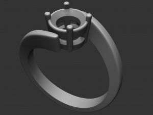 women diamond ring 3D Принт Модель