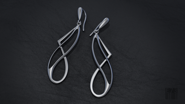 hanging earrings Model Cetak 3D .c4d .max .obj .3ds .fbx .stl .blend 