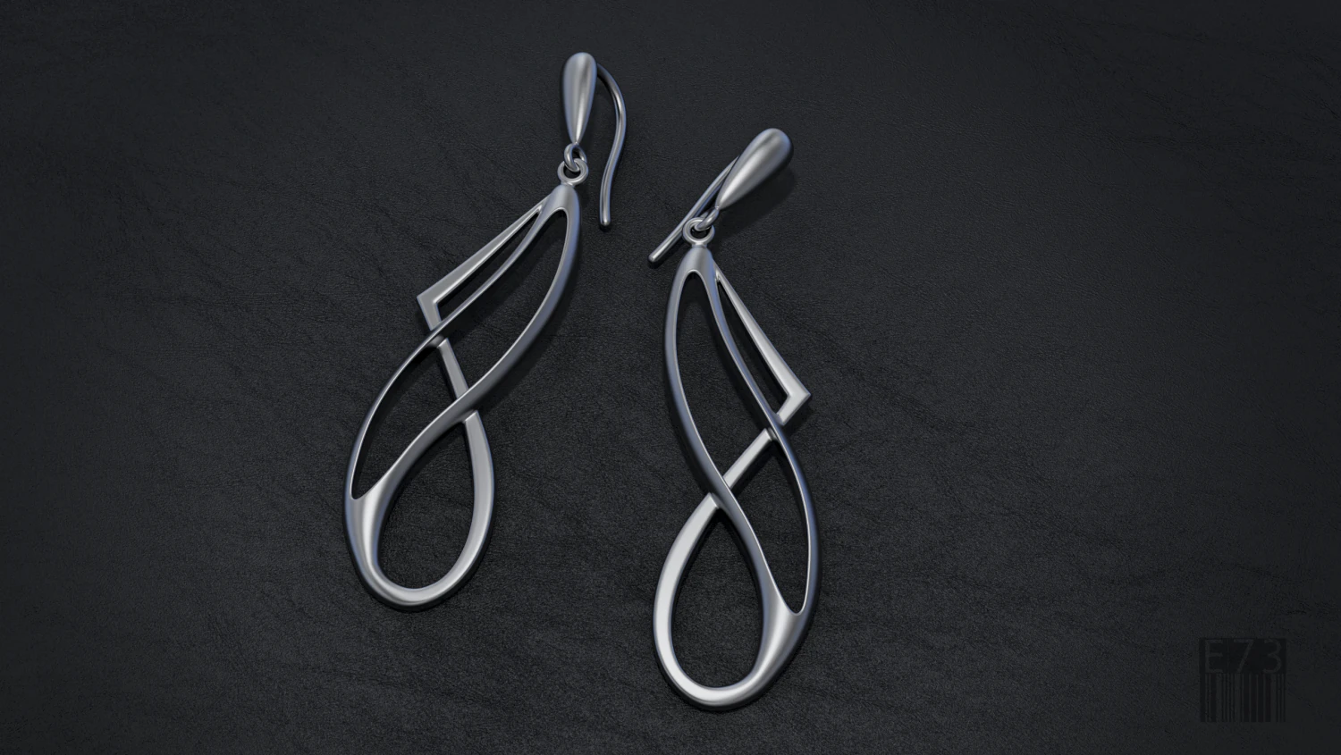 hanging earrings 3D Print Model .c4d .max .obj .3ds .fbx .stl .blend 