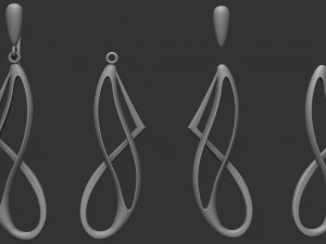 hanging earrings 3D Print Model