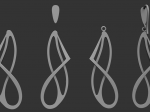 hanging earrings Model Cetak 3D