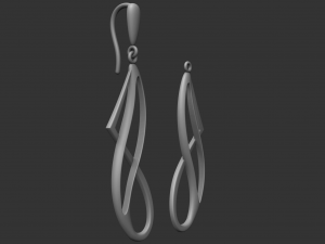 hanging earrings Model Cetak 3D