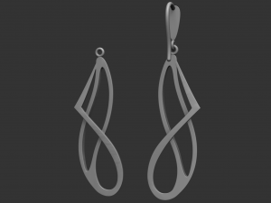 hanging earrings Model Cetak 3D