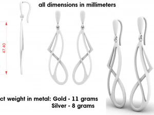 hanging earrings 3D Print Model