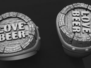 signet ring love beer 3Dプリントモデル