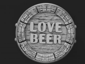 signet ring love beer 3D Print Model