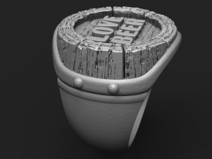 signet ring love beer 3Dプリントモデル