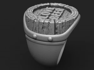 signet ring love beer 3D Print Model