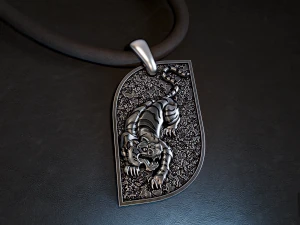 pingente de tigre Modelo de Impressão 3D