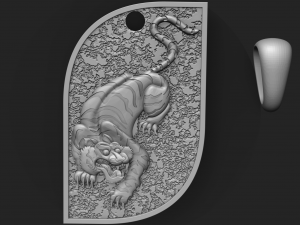 tiger pendant 3D Print Model