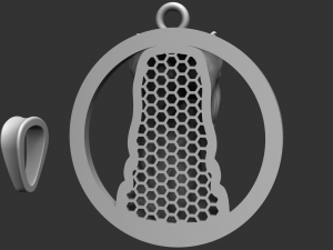 pit bull pendant with stones 3D Baskı Modeli