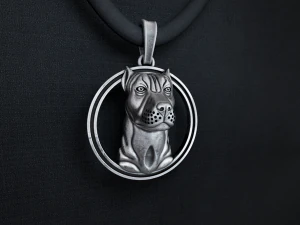 jewelry pit bull pendant 3D Print Model