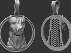 jewelry pit bull pendant 3D Print Model