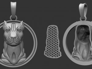 jewelry pit bull pendant 3D Print Model
