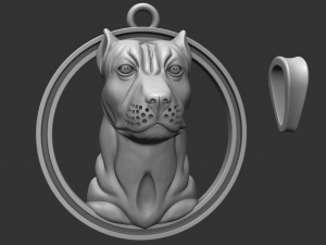 jewelry pit bull pendant 3D Print Model