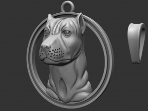 jewelry pit bull pendant 3D Print Model