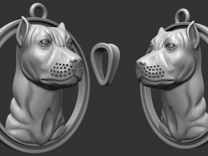 jewelry pit bull pendant 3D Print Model