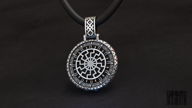 pendant black sun Modelo de impresión 3D .c4d .max .obj .3ds .fbx .stl .blend 