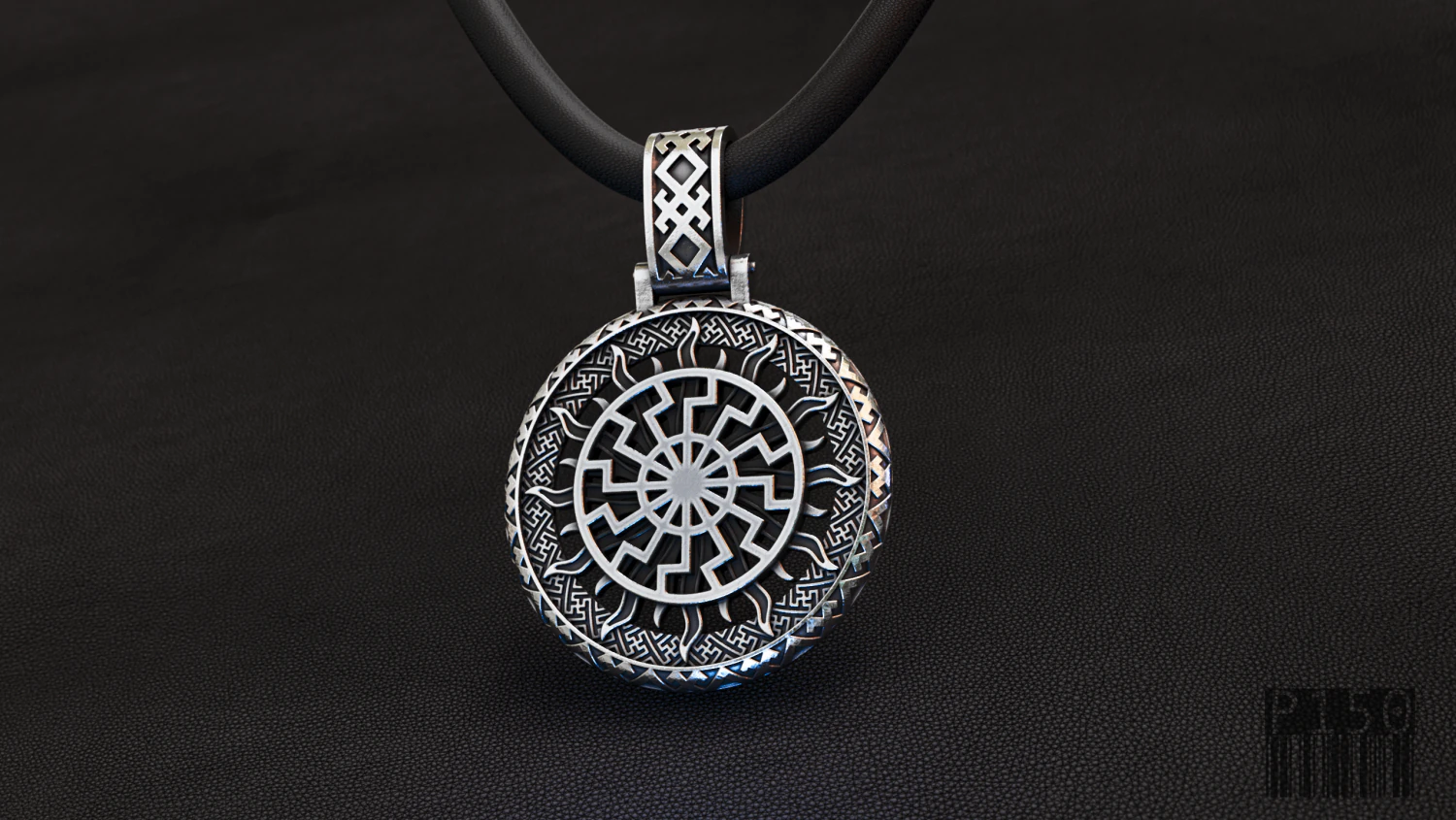 pendant black sun 3D Print Model .c4d .max .obj .3ds .fbx .stl .blend 