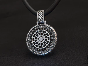 кулон черное солнце 3D Принт Модель