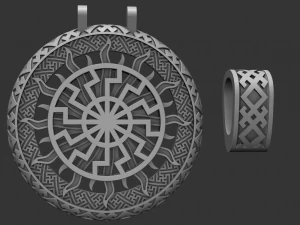 pendant black sun 3D Print Model