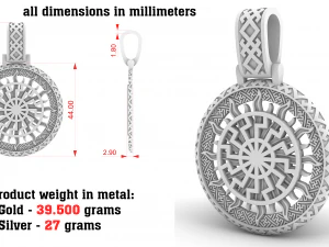 pendant black sun 3D Print Model
