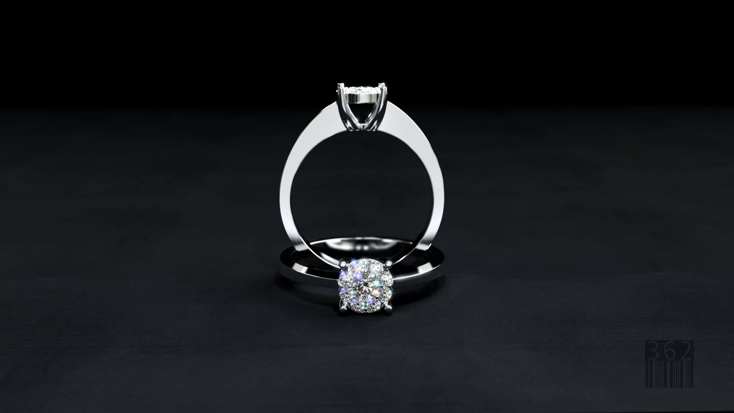 diamond ring 3d 3D Print Model .c4d .max .obj .3ds .fbx .stl .blend 