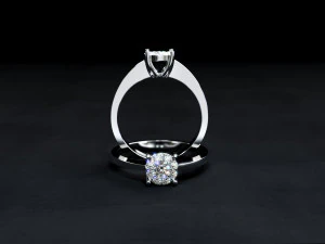 钻石戒指 3d 3D 打印模型