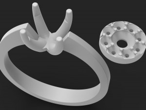 diamond ring 3d Modèles 3D en vedette