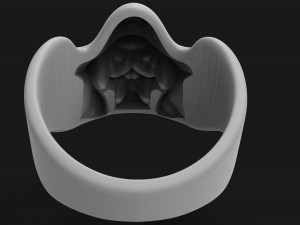 hooded skull ring 3Dプリントモデル