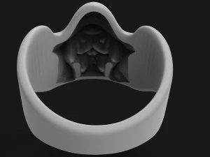 hooded skull ring 3D Print Model