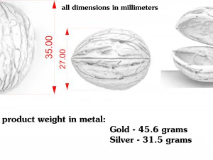 walnut 3D Print Model